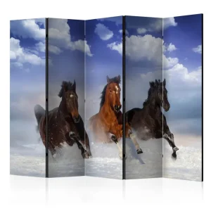 Bästa pris Rumsavdelare - Horses in the Snow II 225x172 - Inredning & dekor