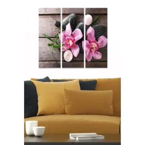 Kampanjpris Canvastavla Floral 3-pack Flerfärgad 20x50 cm - Inredning