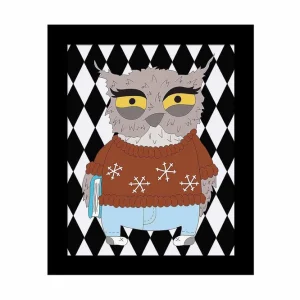 Tavla Animal med Ram Flerfärgad 23,5x28,5 cm - Inredning Fri frakt