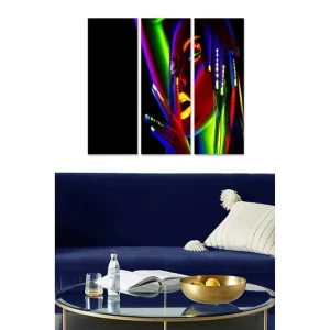 Canvastavla Abstract 3-pack Flerfärgad 20x50 cm - Inredning Kundfavorit