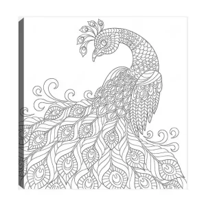 Dekorativ Canvastavla 30x30 cm Vit|Svart - Inredning Erbjudande