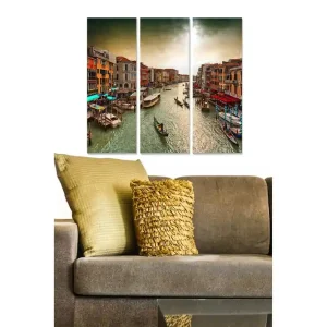 Köp online Canvastavla Scenic 3-pack Flerfärgad 20x50 cm - Inredning