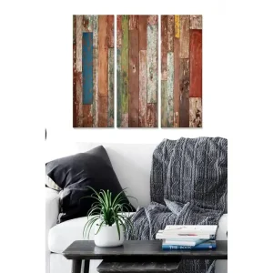 Canvastavla 3-pack Flerfärgad 20x50 cm - Inredning Fynd