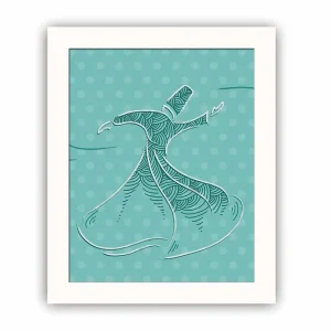 Tavla Abstract med Ram Flerfärgad 23,5x28,5 cm - Inredning Rabatt