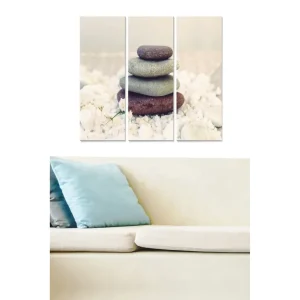 Billigare Canvastavla Abstract 3-pack Flerfärgad 20x50 cm - Inredning