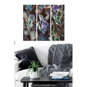 Canvastavla Floral 3-pack Flerfärgad 20x50 cm - Inredning Lågt pris