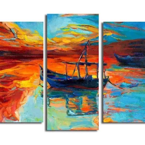 Canvastavla Scenic 3-pack Flerfärgad 20x39 cm - Inredning Endast denna vecka