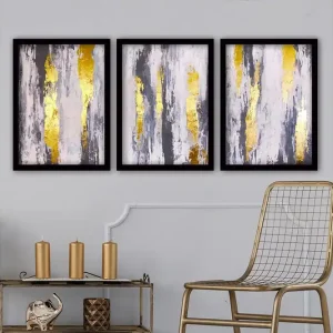 Dekorativ inramad målning 3-Delar 35x45 cm Flerfärgad - Inredning Endast denna vecka