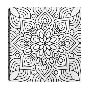 Dekorativ Canvastavla 30x30 cm Vit|Svart - Inredning Kampanjpris