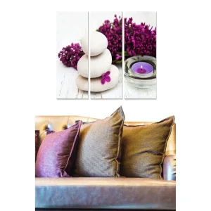 Tavla Floral 3-pack Flerfärgad 20x50 cm - Inredning Säker betalning