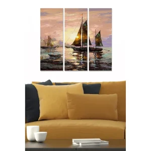 Beställ nu Canvastavla Scenic 3-pack Flerfärgad 20x50 cm - Inredning