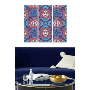 Nedsatt pris Canvastavla Abstract 3-pack Flerfärgad 20x50 cm - Inredning