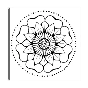 Outlet Dekorativ Canvastavla 30x30 cm Vit|Svart - Inredning