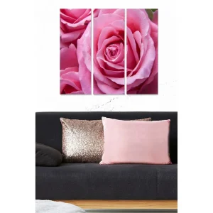 Canvastavla Floral 3-pack Flerfärgad 20x50 cm - Inredning Billig