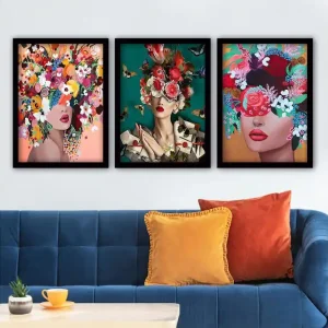 Decorative Framed Painting (3 Pieces) 35x45 - Inredning Utförsäljning