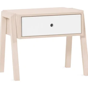 Spot Sängbord 58 cm med Förvaring Låda Natur/Vit - Möbler Säker betalning