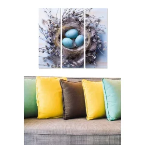 Canvastavla Floral 3-pack Flerfärgad 20x50 cm - Inredning Billigare