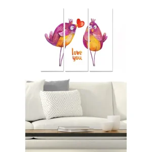 Rabatter Tavla Animal 3-pack Flerfärgad 20x50 cm - Inredning