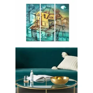 Populär Tavla Building 3-pack Flerfärgad 20x50 cm - Inredning
