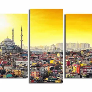 Canvastavla City Istanbul 3-pack Flerfärgad 20x39 cm - Inredning Bästa pris