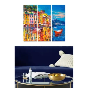 Tavla City 3-pack Flerfärgad 20x50 cm - Inredning Kundfavorit