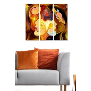 Canvastavla Abstract 3-pack Flerfärgad 20x50 cm - Inredning Populärt val