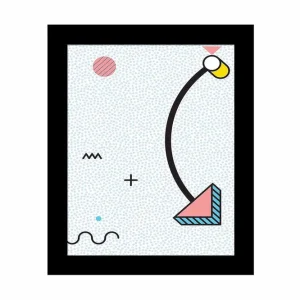 Köp online Tavla Geometric med Ram Flerfärgad 23,5x28,5 cm - Inredning
