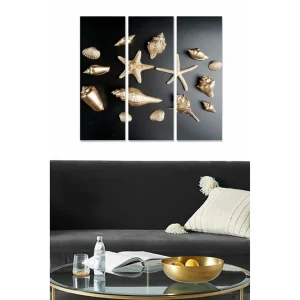 Canvastavla 3-pack Flerfärgad 20x50 cm - Inredning Populärt val