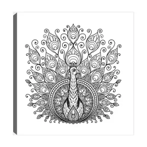 Dekorativ Canvastavla 30x30 cm Vit|Svart - Inredning Fynd