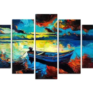 Begränsat antal Canvastavla Nature 5-pack Flerfärgad 20x60 cm - Inredning
