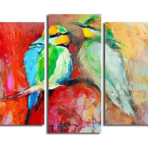 Canvastavla 3-pack Flerfärgad 20x39 cm - Inredning Erbjudandepris
