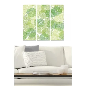 Canvastavla Floral 3-pack Flerfärgad 20x50 cm - Inredning Kampanj