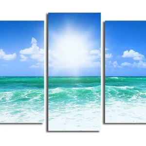 Rabatt Canvastavla 3-pack Flerfärgad 20x39 cm - Inredning
