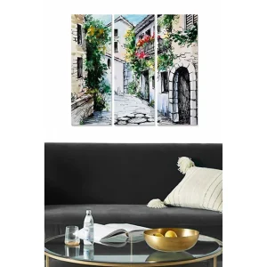Beställ idag Canvastavla City 3-pack Flerfärgad 20x50 cm - Inredning