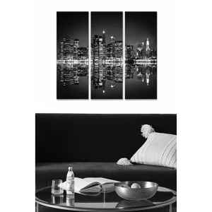 Kundfavorit Canvastavla City 3-pack Flerfärgad 20x50 cm - Inredning