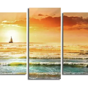 Beställ idag Canvastavla 3-pack Flerfärgad 20x39 cm - Inredning