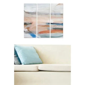 Canvastavla Abstract 3-pack Flerfärgad 20x50 cm - Inredning I lager