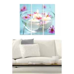 Canvastavla Floral 3-pack Flerfärgad 20x50 cm - Inredning Säker betalning
