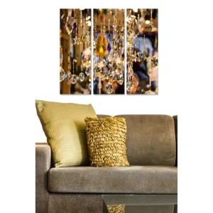 Canvastavla Abstract 3-pack Flerfärgad 20x50 cm - Inredning Erbjudande