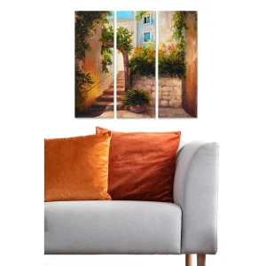 Rabatt Canvastavla City 3-pack Flerfärgad 20x50 cm - Inredning
