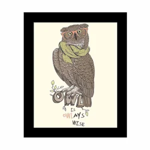 Tavla Animal med Ram Flerfärgad 23,5x28,5 cm - Inredning Endast denna vecka