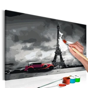 Beställ idag Gör-det-själv Målningar Paris Red Limousine 60x40 cm - Inredning & dekor