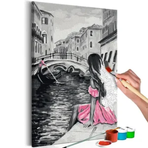 Bästa pris Gör-det-själv Målningar Venice A Girl In Pink 40x60 cm - Inredning & dekor