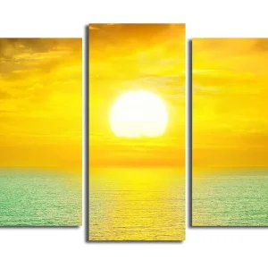 Rabatt Dekorativ Canvastavla 3-Delar 45x20 cm Flerfärgad - Inredning