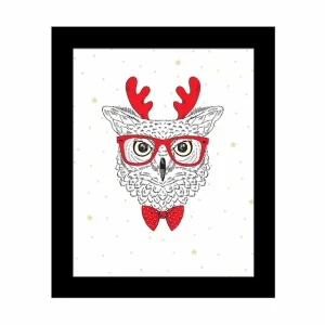 Tavla Animal med Ram Flerfärgad 23,5x28,5 cm - Inredning Snabb leverans