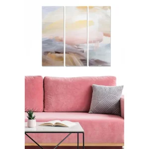 Canvastavla Abstract 3-pack Flerfärgad 20x50 cm - Inredning Erbjudande