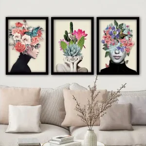 Köp online Decorative Framed Painting (3 Pieces) 35x45 - Inredning