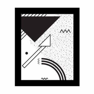 Säker betalning Tavla Geometric med Ram Flerfärgad 23,5x28,5 cm - Inredning