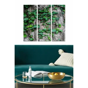 Sänkt pris Canvastavla Floral 3-pack Flerfärgad 20x50 cm - Inredning