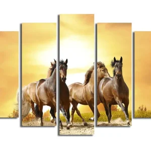Canvastavla 5-pack Flerfärgad 19x60 cm - Inredning Trygg betalning